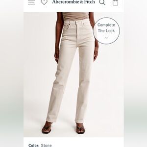Abercrombie ultra high rise 90s straight Jean